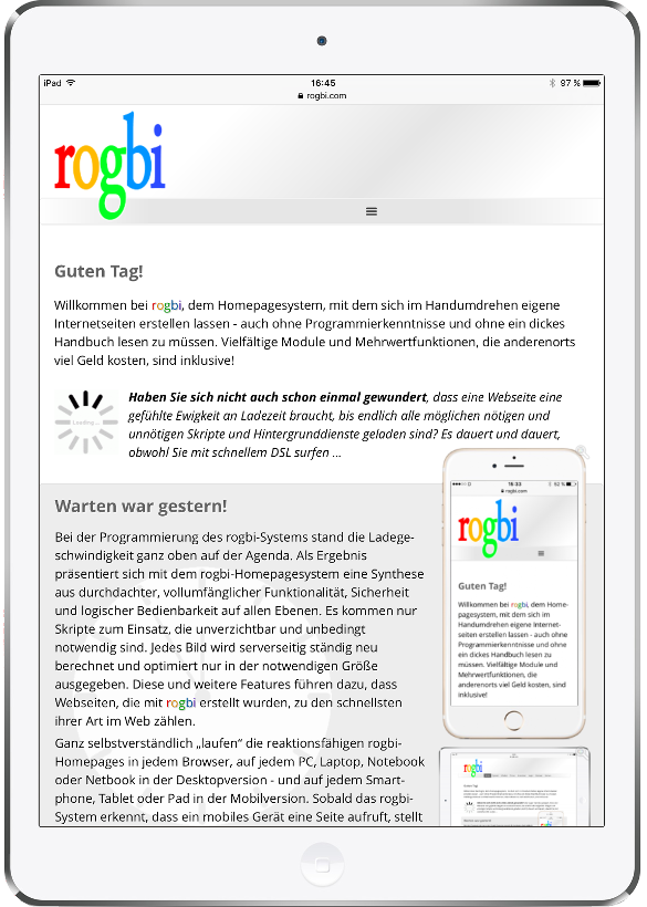 Responsive Design: Desktop-/ Portrait-Darstellung Top auf iPad
