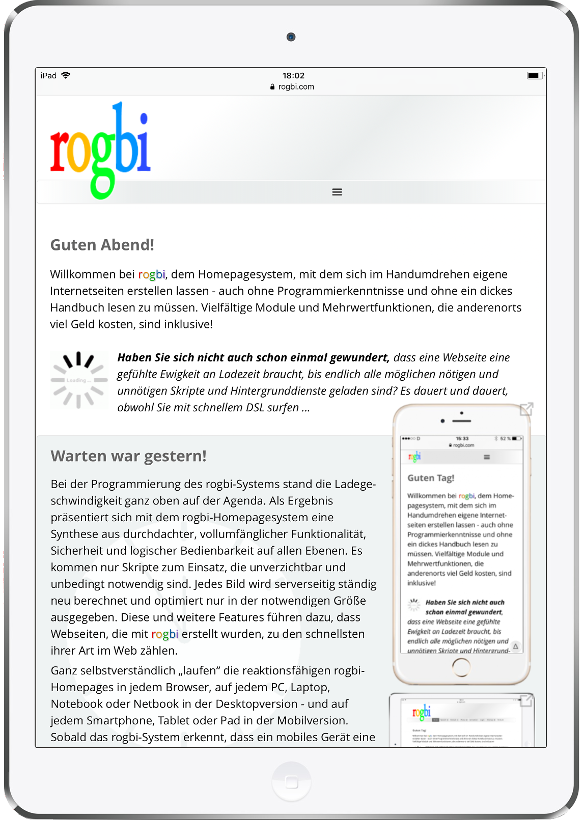 Responsive Design: Mobil-/Portrait-Darstellung Top auf iPad